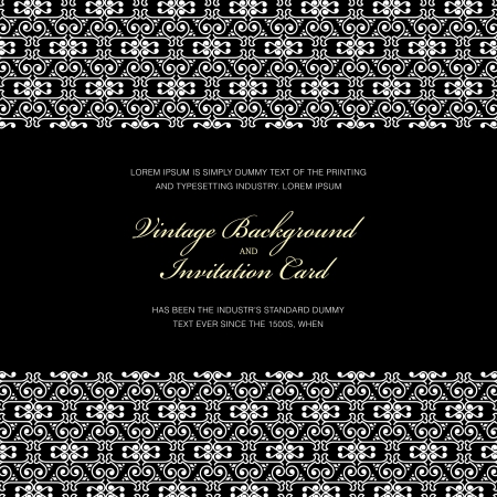 Ornate frame with sample text. Perfect as invitation or announcement. のイラスト素材