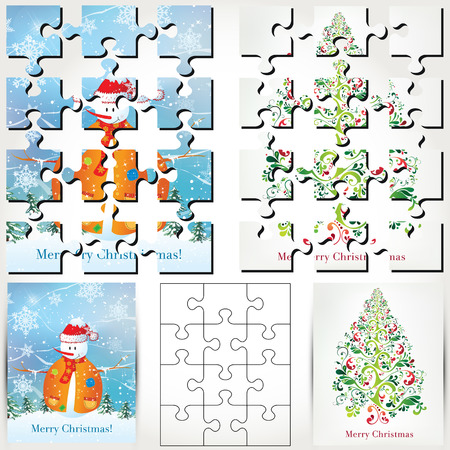 Puzzle illustrationのイラスト素材