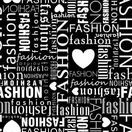 I love fashion style seamless patternのイラスト素材