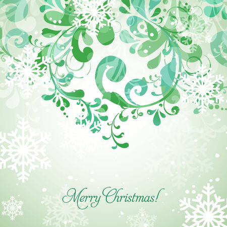 Elegant Christmas ornament on a snow-covered のイラスト素材