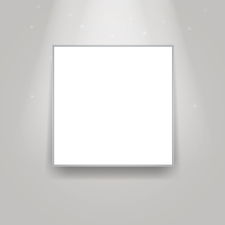 Gallery interior with empty frames on wallのイラスト素材