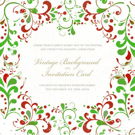 Vintage styled cardのイラスト素材