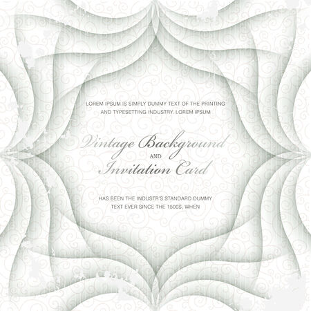 Ornament vintage card designのイラスト素材