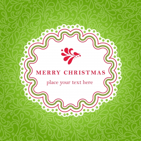 Beautiful Christmas gift card. Perfect as invitation or announcement. のイラスト素材