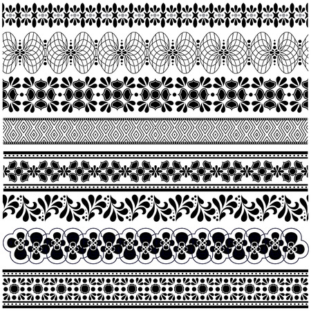 Set Of vintage borders for design. のイラスト素材