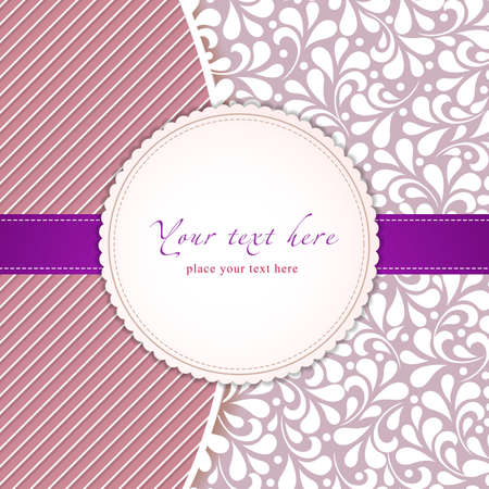 Elegant ornate background with floral illustration.  のイラスト素材