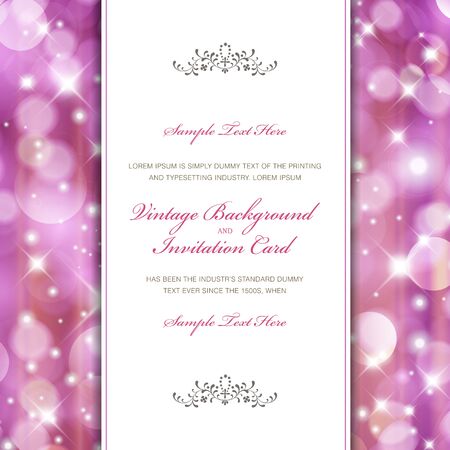 Amazing glittering background with white vintage label. のイラスト素材