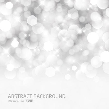 Glittery lights silver abstract Christmas background. Perfect as invitation or announcement. のイラスト素材