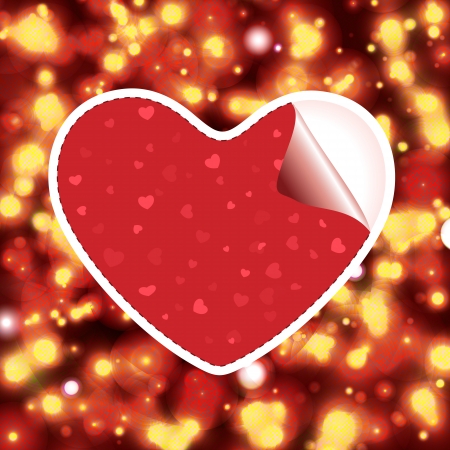 Valentines day abstract background with bokeh lights and stars. のイラスト素材