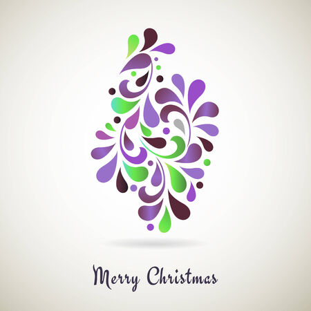 Decorative Christmas invitation card.のイラスト素材