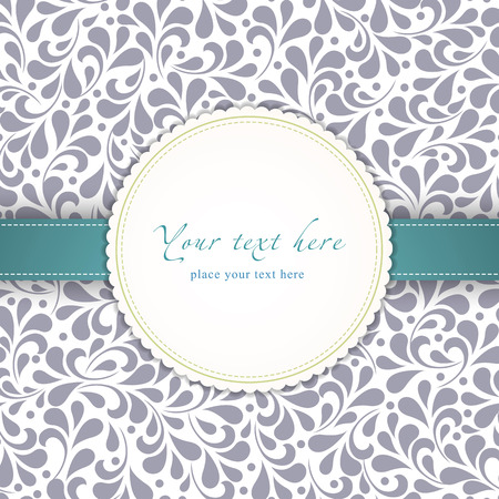 Wedding card or invitation with abstract floral background.のイラスト素材