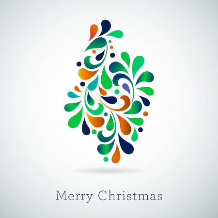 Decorative Christmas invitation card. のイラスト素材