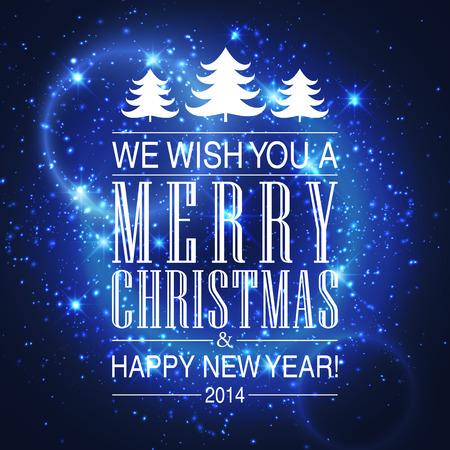 Winter bokeh background. Merry Christmas and Happy New Year crad.のイラスト素材