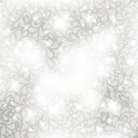 Glittery lights silver Valentine's day background. For vector version, see my portfolio. のイラスト素材