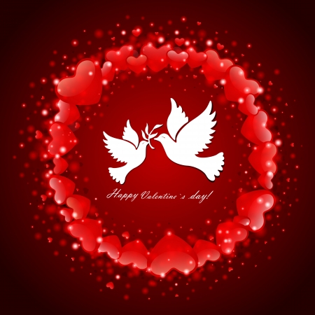 Romantic greeting card background illustration のイラスト素材