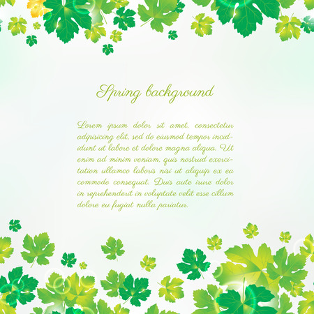 Elegant spring leaves background. のイラスト素材
