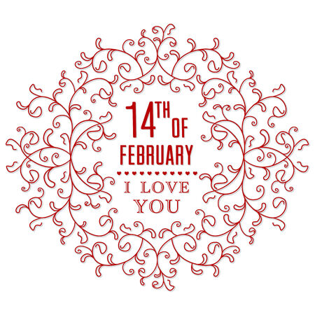 Wedding invitation card. I Love You. Perfect as invitation or announcement.のイラスト素材