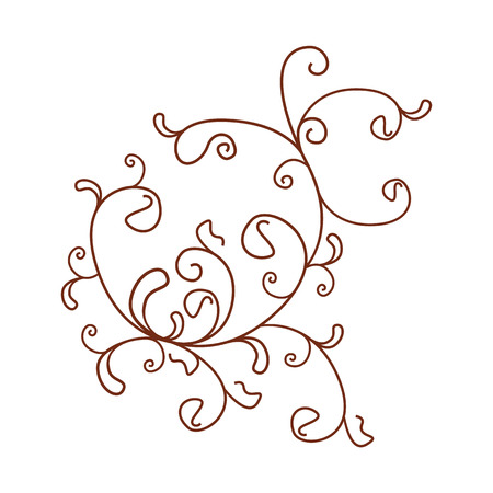 Vintage decorative hand-drawing flower element.のイラスト素材