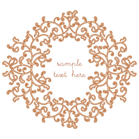 Ornate frame for invitation or announcement.のイラスト素材