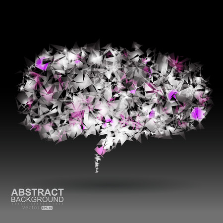 Abstract exploding bubble for speech. Editable creative illustration.のイラスト素材