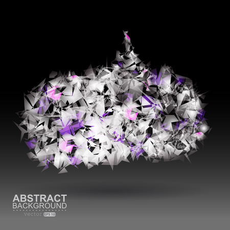 Abstract exploding bubble for speech. Editable creative illustration.のイラスト素材