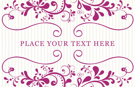 beautiful floral invitation vintage card のイラスト素材