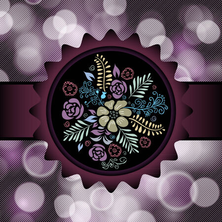 Wedding card or invitation with floral ornament background. Perfect as invitation or announcement.のイラスト素材
