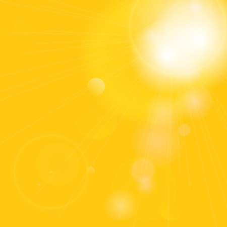 Summer background with a magnificent summer sun burst with lens flare.のイラスト素材