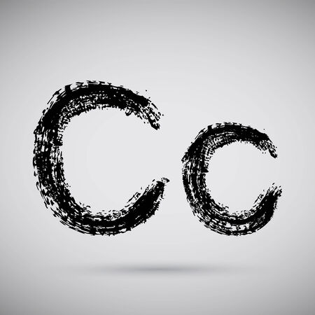 Grunge alphabet - C. のイラスト素材