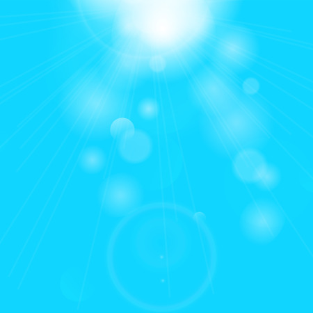 Blue sunny rays background illustration.のイラスト素材