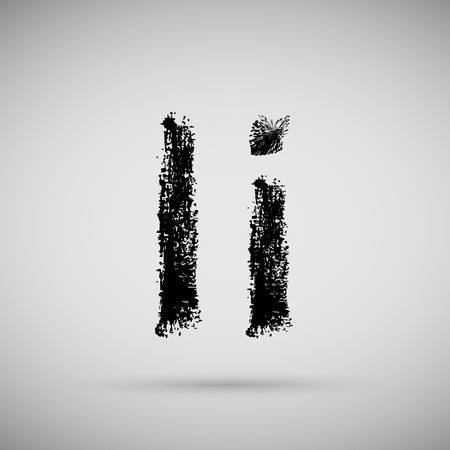 Grunge alphabet - I. のイラスト素材