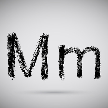 Grunge alphabet - M. のイラスト素材