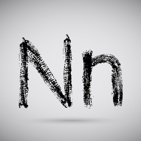 Grunge alphabet - N. のイラスト素材