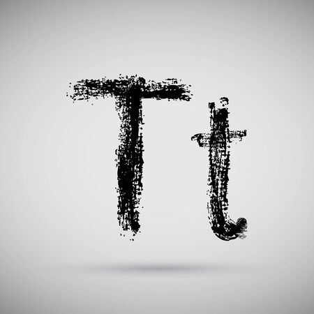 Grunge alphabet - T. のイラスト素材