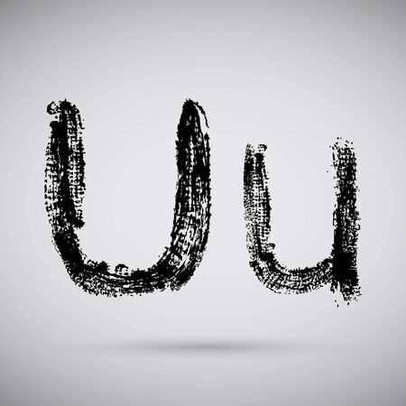 Grunge alphabet - U. のイラスト素材