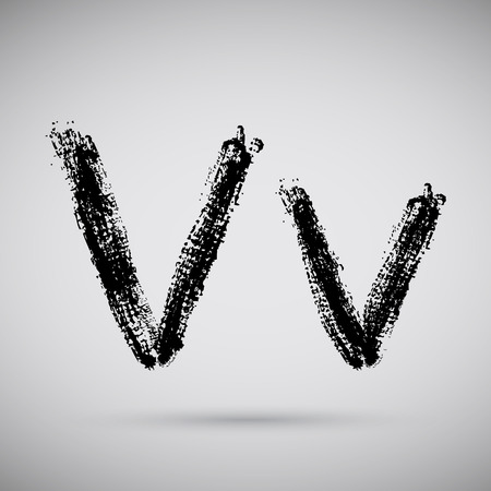 Grunge alphabet - V. のイラスト素材