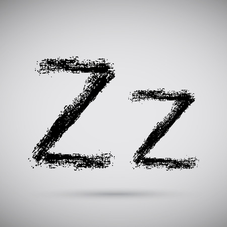 Grunge alphabet - Z. のイラスト素材