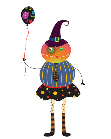 Illustration of cute Halloween characters のイラスト素材