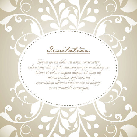 Retro invitation card のイラスト素材