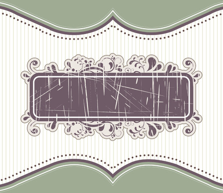 vintage card with floral ornament designのイラスト素材