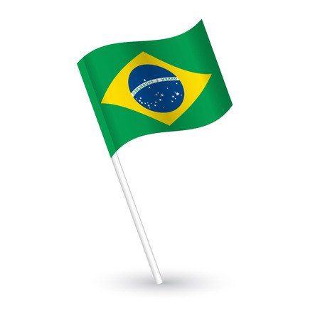 Brazil flag illustration. のイラスト素材