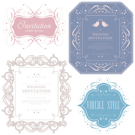 Ornamental frame label set. For vector version, see my portfolio. のイラスト素材
