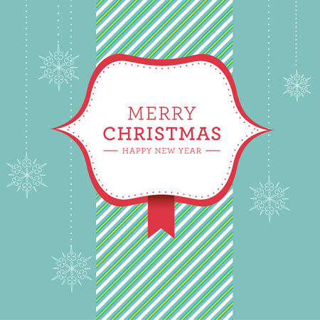 Merry Christmas and Happy New Year card design. Perfect as invitation or announcement. のイラスト素材