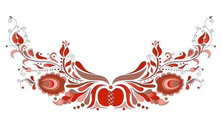 Beautiful oriental traditional paisley flower.のイラスト素材