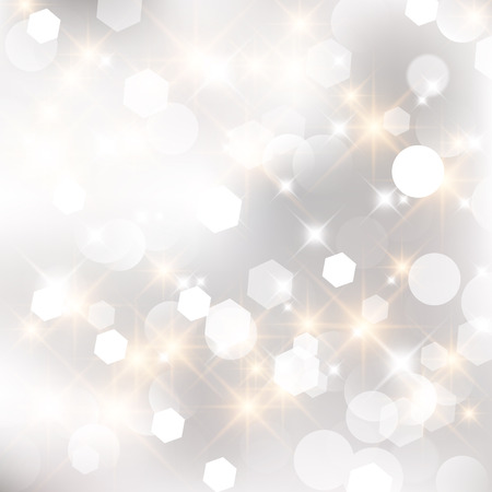 Glittery lights silver abstract Christmas background.のイラスト素材