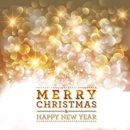 Merry Christmas and Happy New Year card design. Perfect as invitation or announcement.のイラスト素材