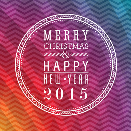 Merry Christmas and Happy New Year card design. Perfect as invitation or announcement.のイラスト素材