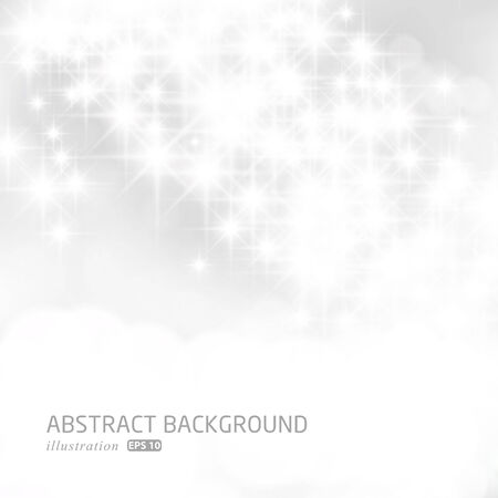 Glittery lights silver abstract Christmas background. のイラスト素材