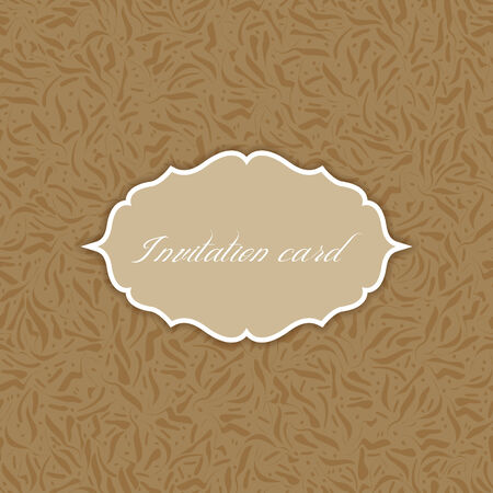 Wedding card or invitation with floral ornament background. Perfect as invitation or announcement. のイラスト素材