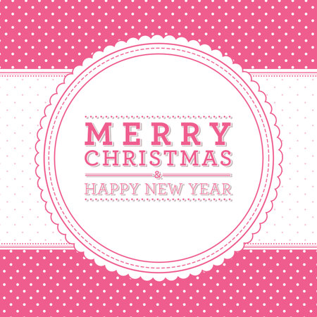 Elegant Merry Christmas and Happy New Year invitation card.のイラスト素材